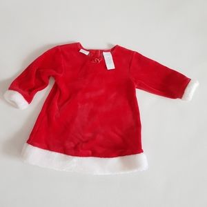 ⭐4/$20 Christmas Dress Baby Santa Holiday Red